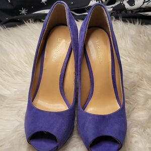 Blue Velour Le Chsteau high heels